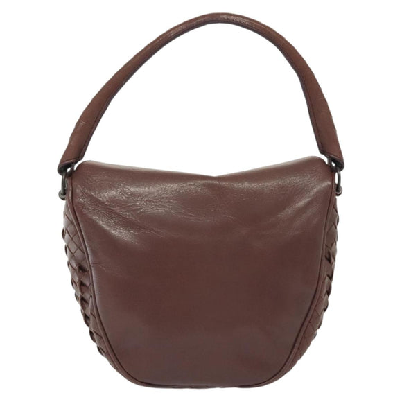 BOTTEGA VENETA INTRECCIATO Hand Bag Leather Purple Auth SW1480V