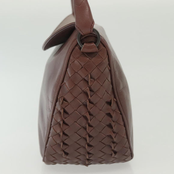 BOTTEGA VENETA INTRECCIATO Hand Bag Leather Purple Auth SW1480V