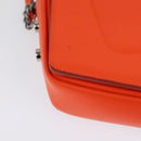 Jimmy Choo Shoulder Bag Leather Orange Silver Auth SW1487-17