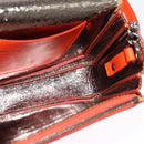 Jimmy Choo Shoulder Bag Leather Orange Silver Auth SW1487-19