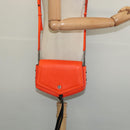 Jimmy Choo Shoulder Bag Leather Orange Silver Auth SW1487-23