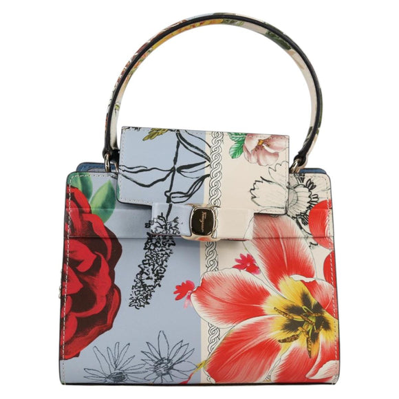 Salvatore Ferragamo Vala Hand Bag Leather 2way Multicolor Auth SW1489V