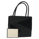 BOTTEGA VENETA Hand Bag Velor Black Silver Auth SW1491-1