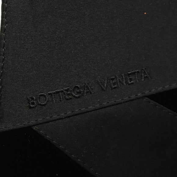 BOTTEGA VENETA Hand Bag Velor Black Silver Auth SW1491