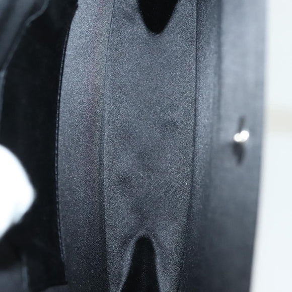 BOTTEGA VENETA Hand Bag Velor Black Silver Auth SW1491