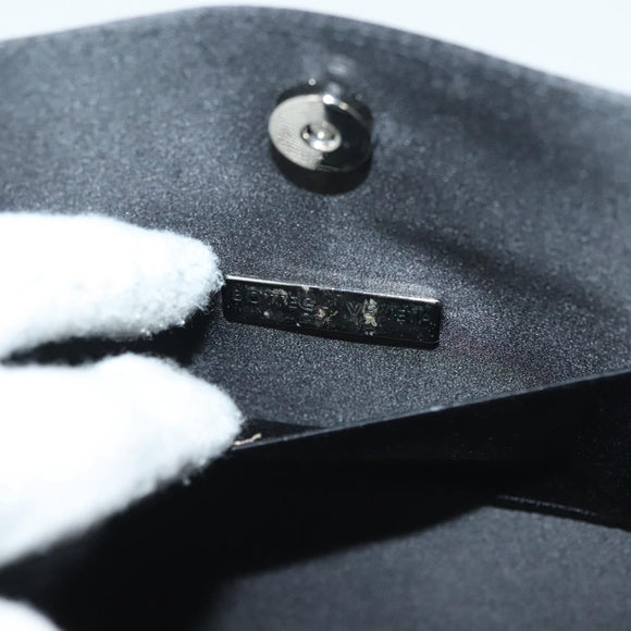 BOTTEGA VENETA Hand Bag Velor Black Silver Auth SW1491