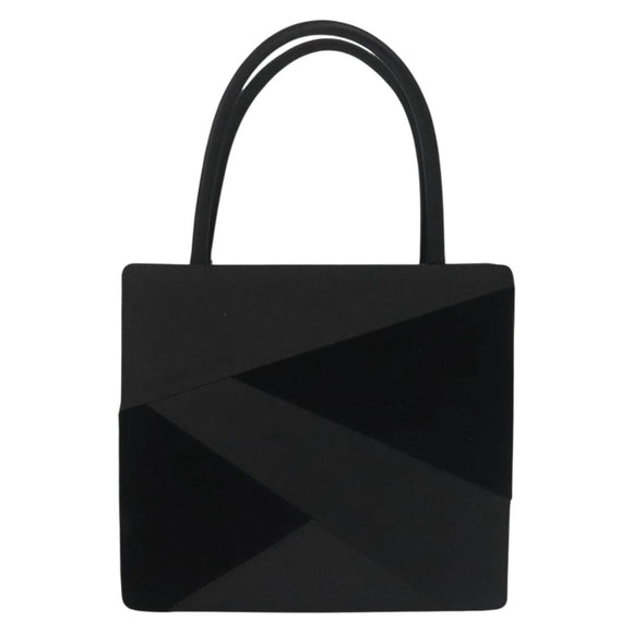 BOTTEGA VENETA Hand Bag Velor Black Silver Auth SW1491