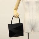 BOTTEGA VENETA Hand Bag Velor Black Silver Auth SW1491-23