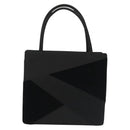 BOTTEGA VENETA Hand Bag Velor Black Silver Auth SW1491-2