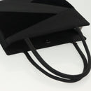 BOTTEGA VENETA Hand Bag Velor Black Silver Auth SW1491-6