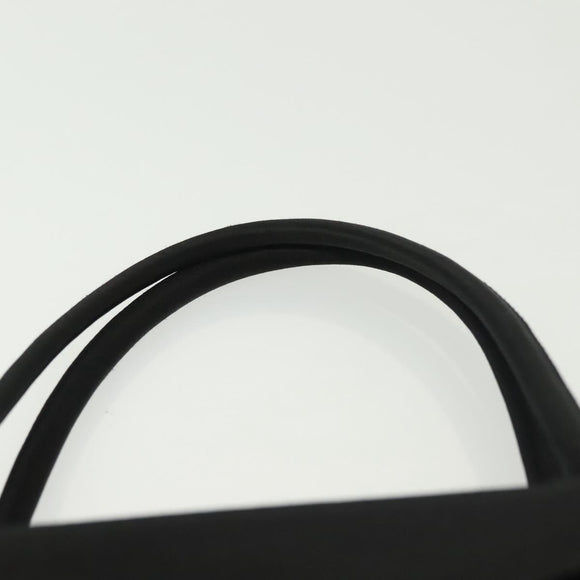 BOTTEGA VENETA Hand Bag Velor Black Silver Auth SW1491