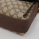 GUCCI GG Supreme Web Sherry Line Bag PVC Beige Gold 904 02 084 Auth SW1492-9