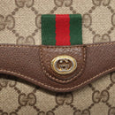 GUCCI GG Supreme Web Sherry Line Bag PVC Beige Gold 904 02 084 Auth SW1492-17