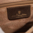 GUCCI GG Supreme Web Sherry Line Bag PVC Beige Gold 904 02 084 Auth SW1492-18