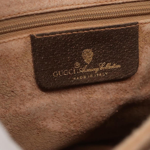 GUCCI GG Supreme Web Sherry Line Bag PVC Beige Gold 904 02 084 Auth SW1492