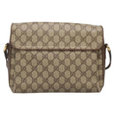 GUCCI GG Supreme Web Sherry Line Bag PVC Beige Gold 904 02 084 Auth SW1492-2