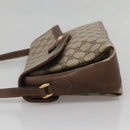 GUCCI GG Supreme Web Sherry Line Bag PVC Beige Gold 904 02 084 Auth SW1492-3