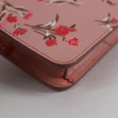 PRADA Chain Phone Case Leather Pink Silver Auth SW1495V-13