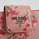PRADA Chain Phone Case Leather Pink Silver Auth SW1495V-15
