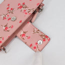 PRADA Chain Phone Case Leather Pink Silver Auth SW1495V-16