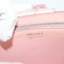 PRADA Chain Phone Case Leather Pink Silver Auth SW1495V-17