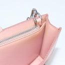 PRADA Chain Phone Case Leather Pink Silver Auth SW1495V-18