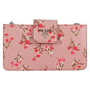 PRADA Chain Phone Case Leather Pink Silver Auth SW1495V-2