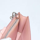 PRADA Chain Phone Case Leather Pink Silver Auth SW1495V-20
