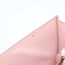 PRADA Chain Phone Case Leather Pink Silver Auth SW1495V-22