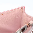 PRADA Chain Phone Case Leather Pink Silver Auth SW1495V-24