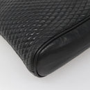 BALLY Chain Shoulder Bag Leather Black Gold Auth SW1496-17