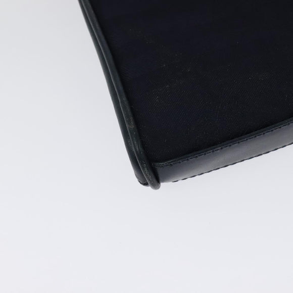 Burberrys Shoulder Bag Canvas Navy Gold Auth SW1499