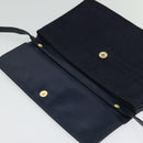 Burberrys Shoulder Bag Canvas Navy Gold Auth SW1499-14