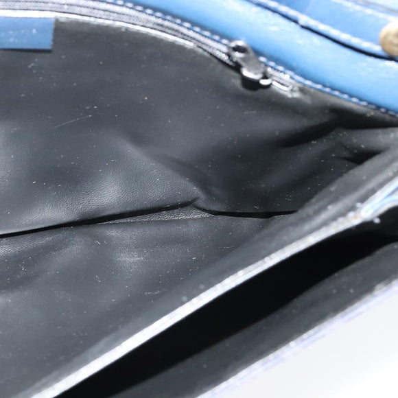 Burberrys Shoulder Bag Canvas Navy Gold Auth SW1499