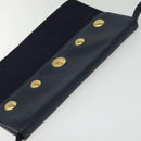 Burberrys Shoulder Bag Canvas Navy Gold Auth SW1499-6