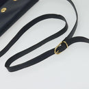 Burberrys Shoulder Bag Canvas Navy Gold Auth SW1499-7