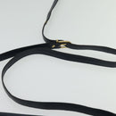 Burberrys Shoulder Bag Canvas Navy Gold Auth SW1499-8