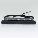 Burberrys Shoulder Bag Canvas Navy Gold Auth SW1499-9