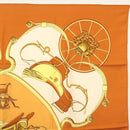 HERMES Carre 90 Scarf ""SPRINGS"" Silk Brown Auth SW1500-4