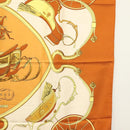 HERMES Carre 90 Scarf ""SPRINGS"" Silk Brown Auth SW1500-7