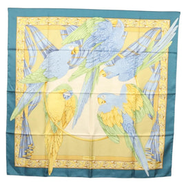 Salvatore Ferragamo Scarf Silk Blue Auth SW1502