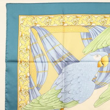 Salvatore Ferragamo Scarf Silk Blue Auth SW1502 - 0