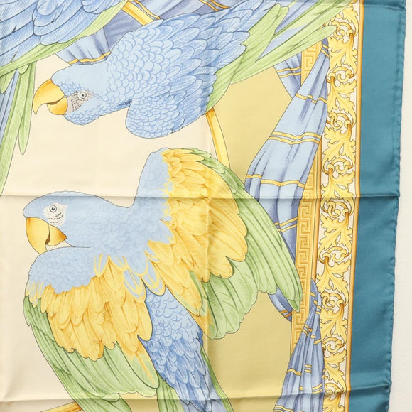 Salvatore Ferragamo Scarf Silk Blue Auth SW1502