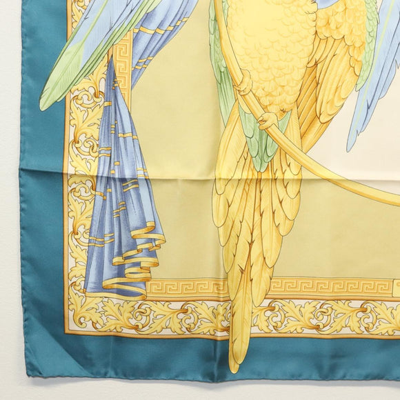 Salvatore Ferragamo Scarf Silk Blue Auth SW1502