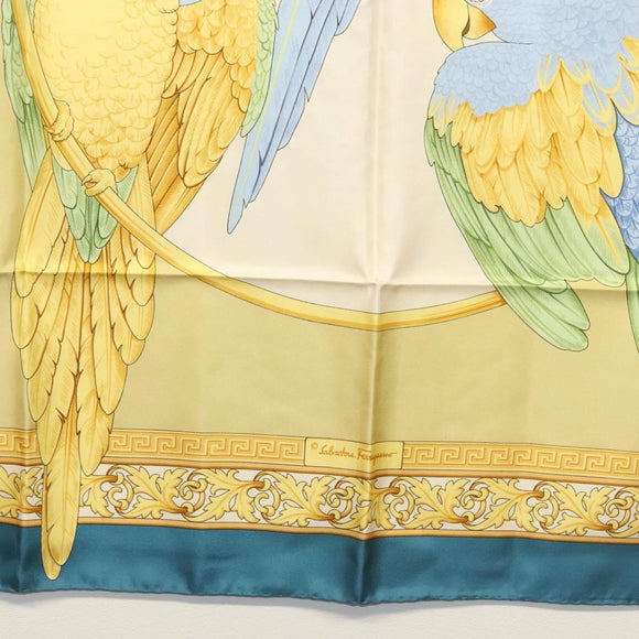 Salvatore Ferragamo Scarf Silk Blue Auth SW1502