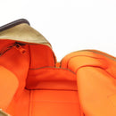 LOEWE Anagram Amazona 36 Hand Bag Suede Leather Beige Gold Auth SW1510-20