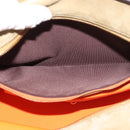 LOEWE Anagram Amazona 36 Hand Bag Suede Leather Beige Gold Auth SW1510-22