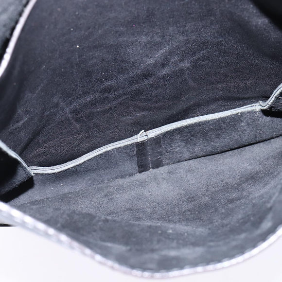 LOEWE Shoulder Bag Leather Black Gold Auth SW1512