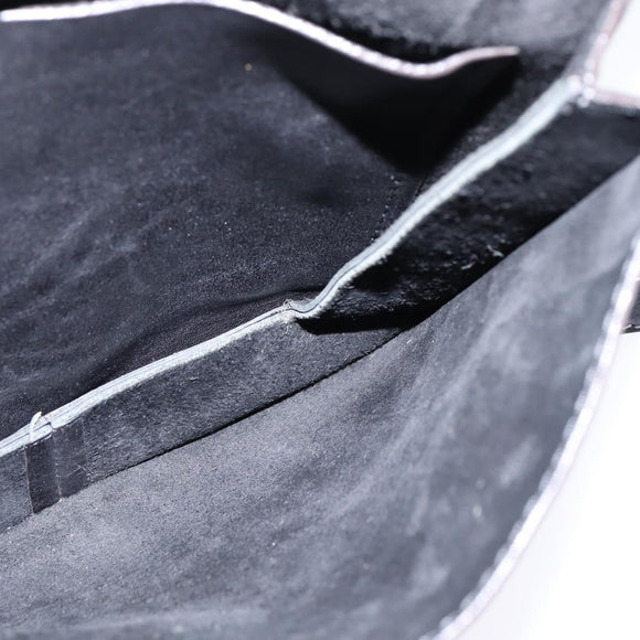 LOEWE Shoulder Bag Leather Black Gold Auth SW1512