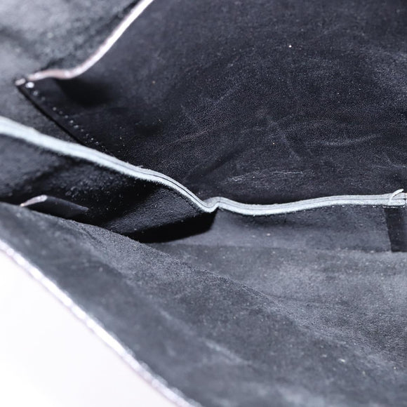 LOEWE Shoulder Bag Leather Black Gold Auth SW1512